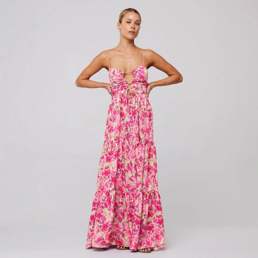 MARSHA™ - Chic Sleeveless Cross Tie-Up Front Summer Maxi Dress