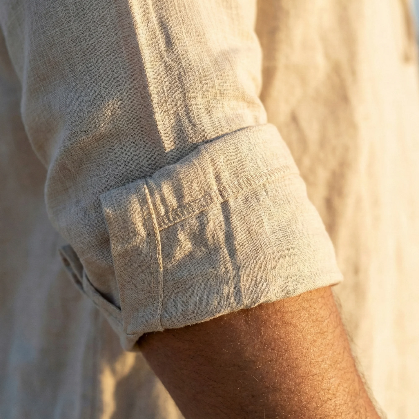 Valissen™ Coastal Drawstring Linen Polo – Relaxed Long Sleeve Summer Shirt