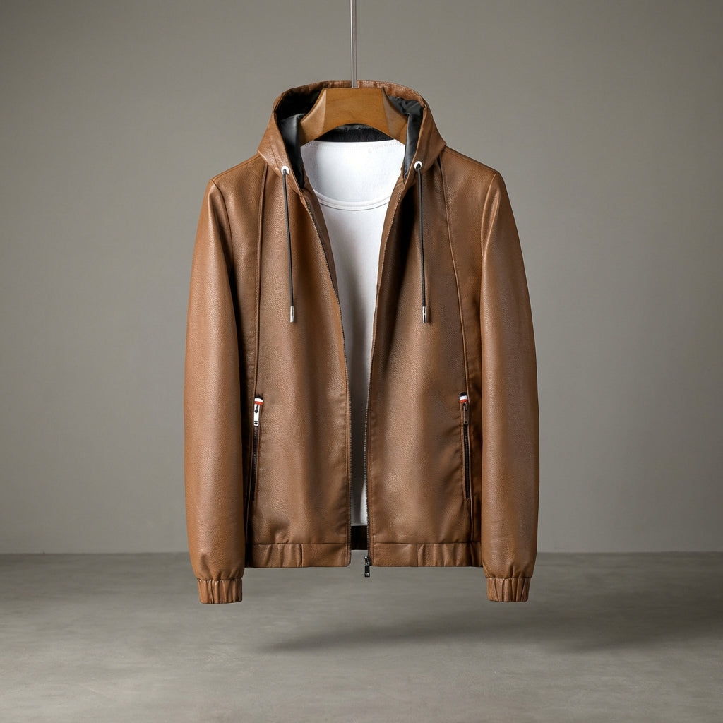 Atlas Hooded Leather Jacket