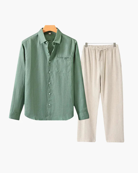 Valissen Lightweight Casual Pure Linen Set