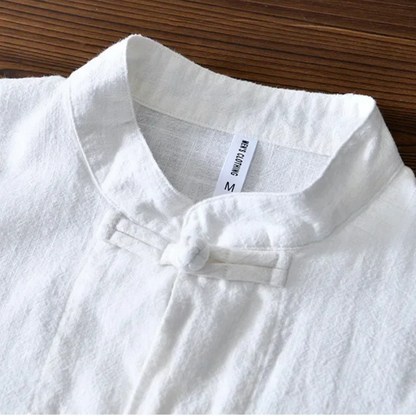 Osaka Linen Mandarin Shirt