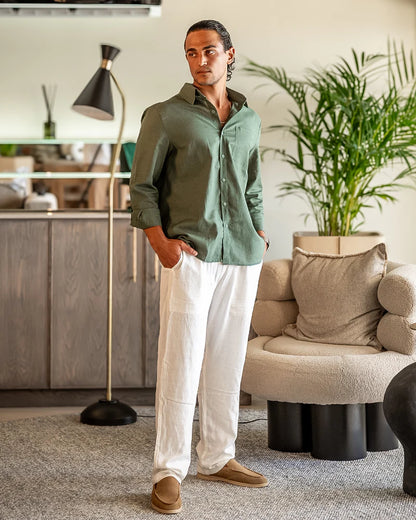 Valissen Lightweight Casual Pure Linen Set