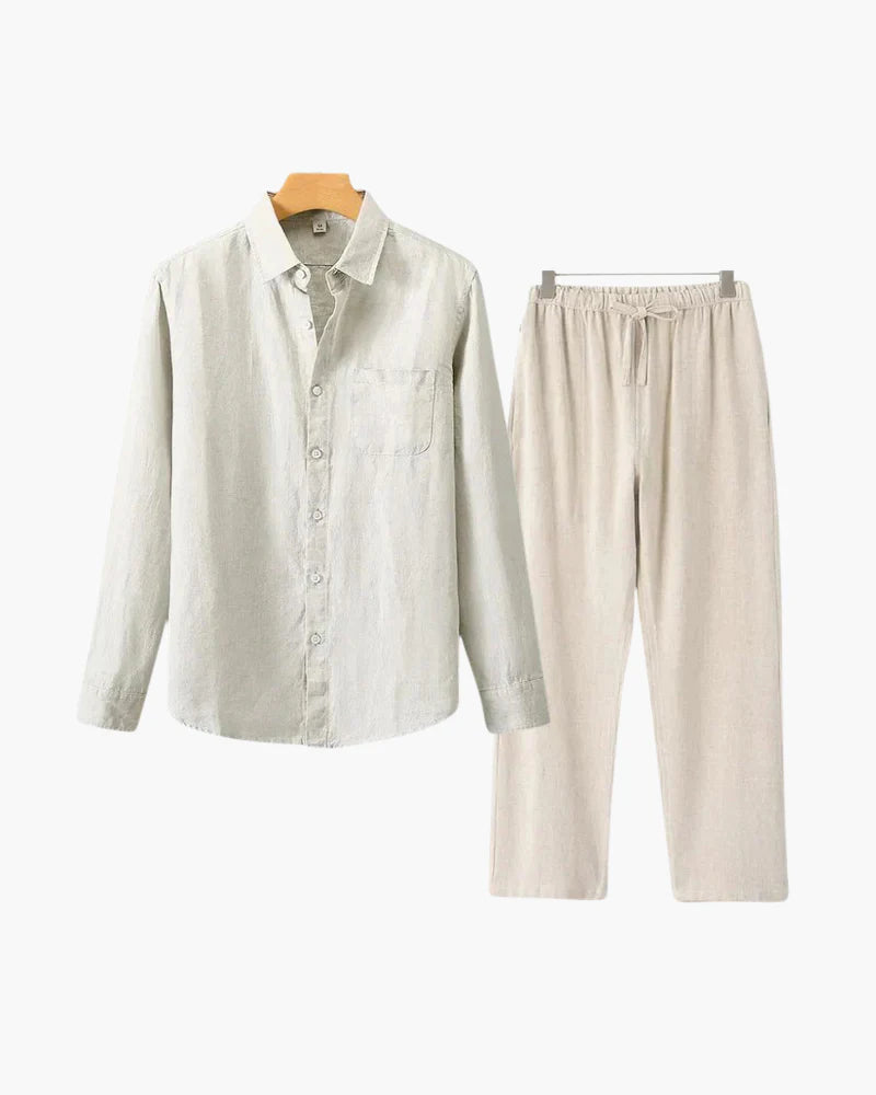 Valissen Lightweight Casual Pure Linen Set