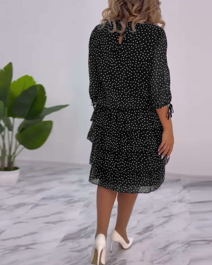 ELINA™ - Dotted Elegance Dress