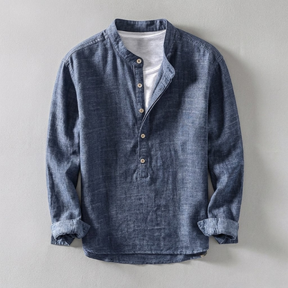 Kyoto Henley Linen Shirt