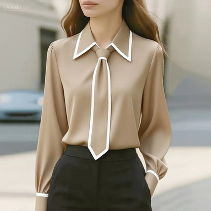 Sorrento Contrast Tie Blouse