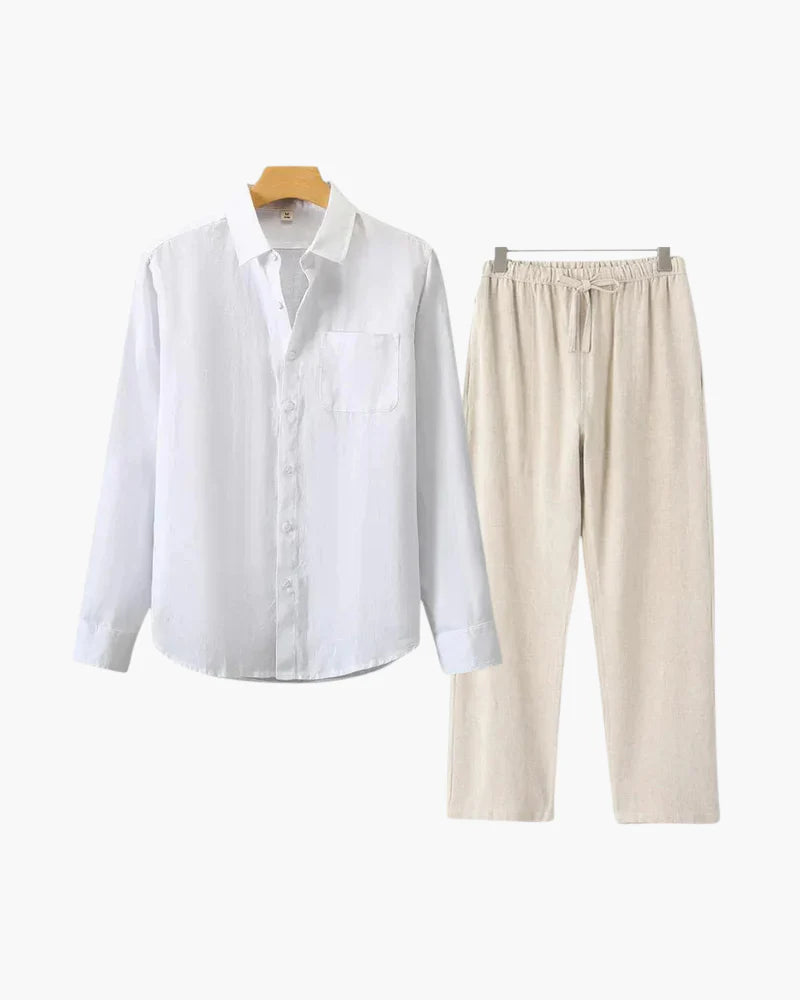 Valissen Lightweight Casual Pure Linen Set