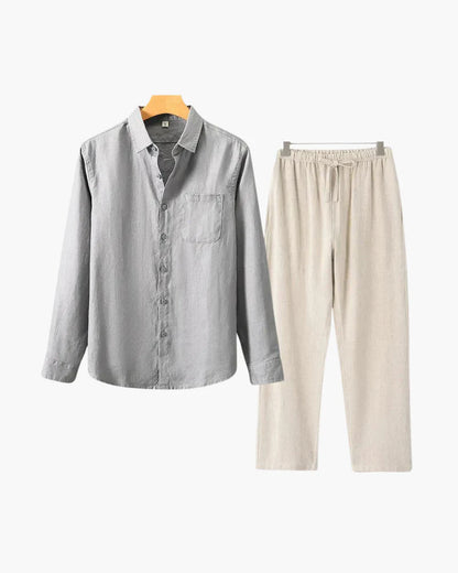 Valissen Lightweight Casual Pure Linen Set