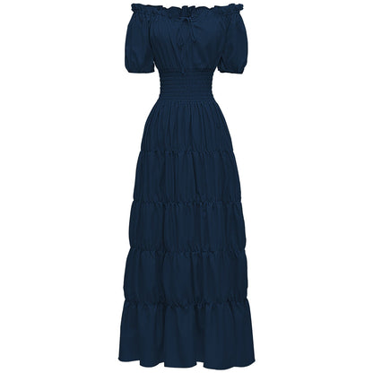 AIZA™ – Classic Corset Long Retro Maxi Dress