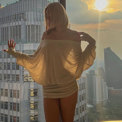 VALENCIA™ – Elegant Off-Shoulder Evening Mini Dress