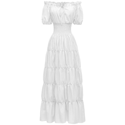 AIZA™ – Classic Corset Long Retro Maxi Dress