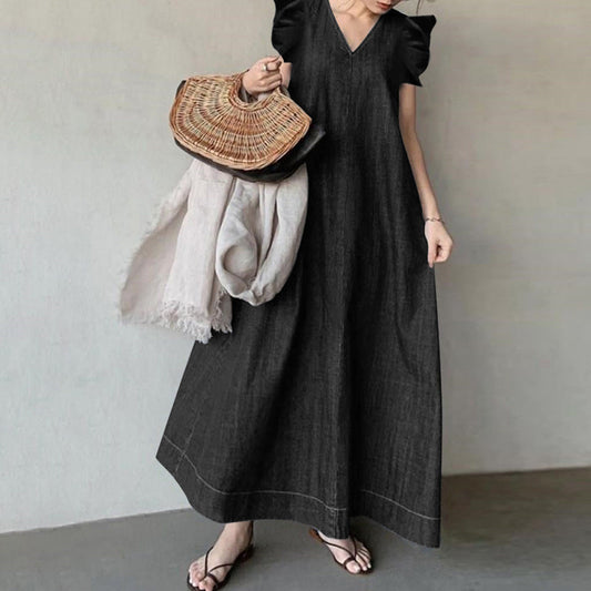 ALMA™ – Loose Fit Summer Sleeveless Ruffled Maxi Dress