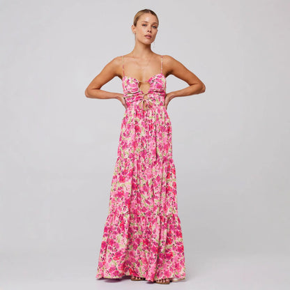 MARSHA™ - Chic Sleeveless Cross Tie-Up Front Summer Maxi Dress