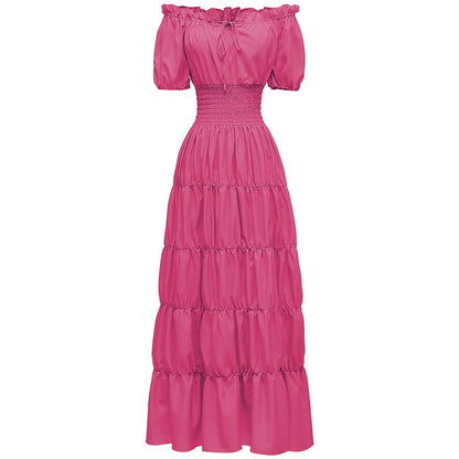 AIZA™ – Classic Corset Long Retro Maxi Dress