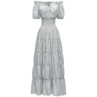 AIZA™ – Classic Corset Long Retro Maxi Dress
