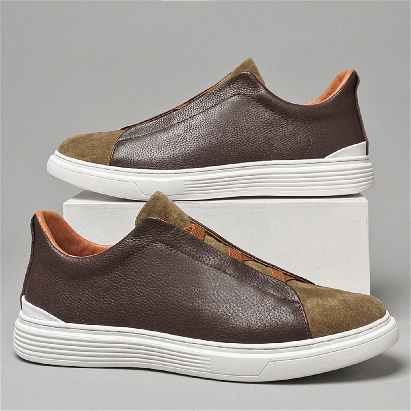 Adriano Leather Suede Sneakers
