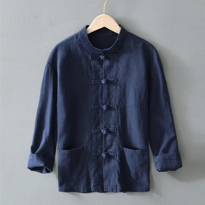 Osaka Linen Mandarin Shirt