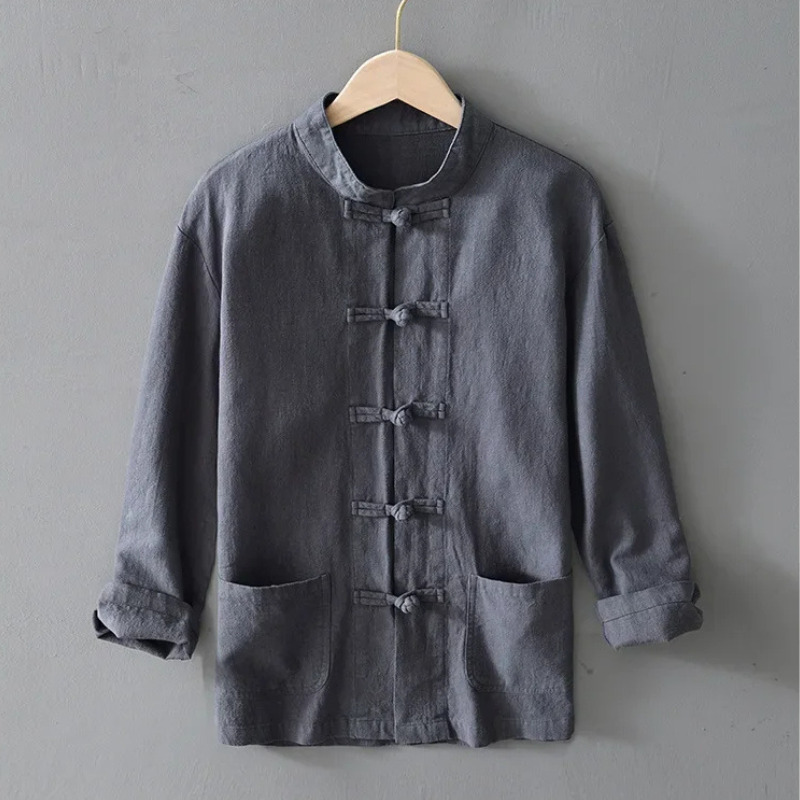 Osaka Linen Mandarin Shirt