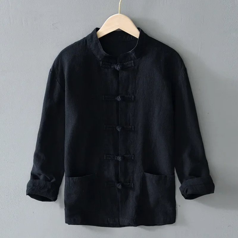 Osaka Linen Mandarin Shirt