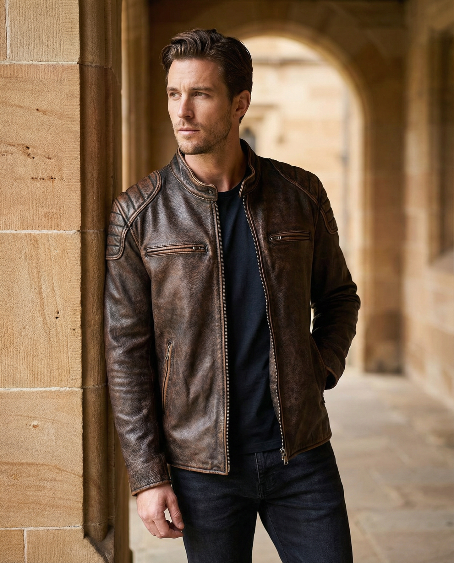 Verona Leather Moto Jacket