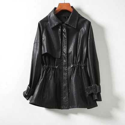 Geneva Cinched Leather Jacket