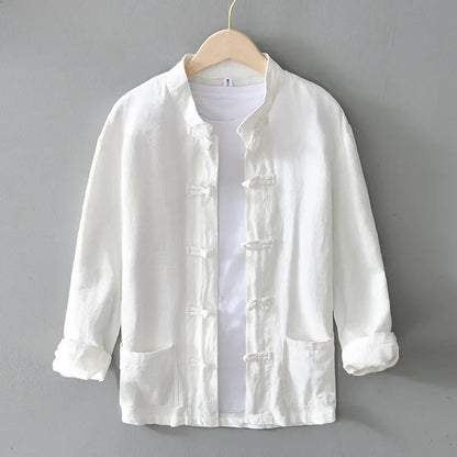 Osaka Linen Mandarin Shirt